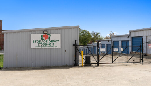 gated entrance to Storage Depot of Gainesville on Industrial Blvd in Gainesville, GA