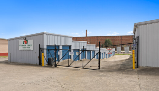 gated entrance to Storage Depot of Gainesville on Industrial Blvd in Gainesville, GA